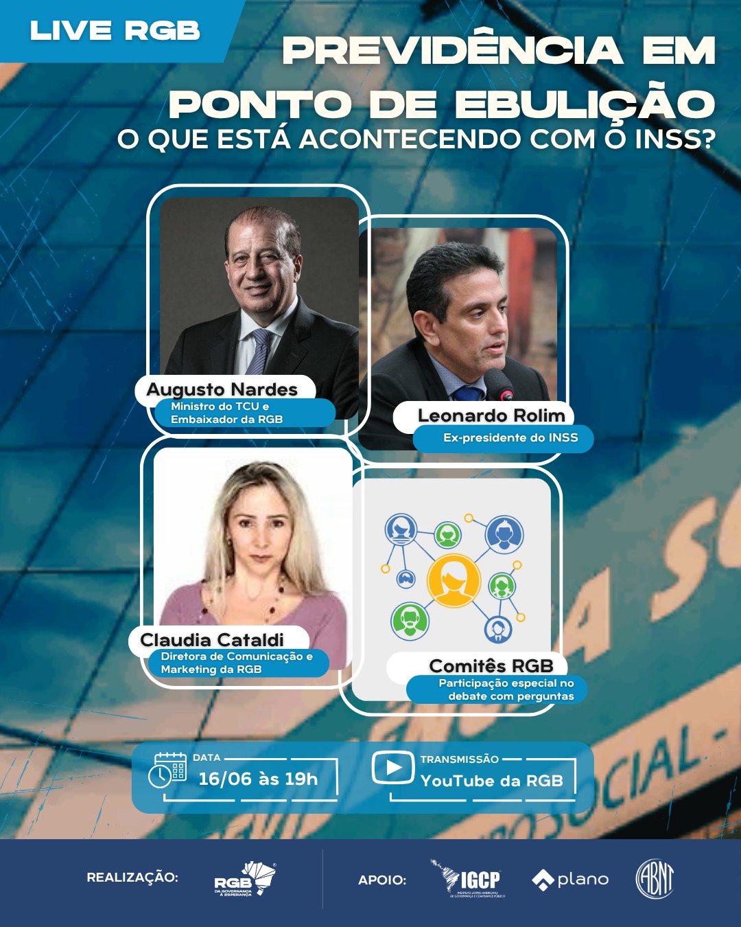 Previdência em Pauta com a RGB e o Ministro do TCU